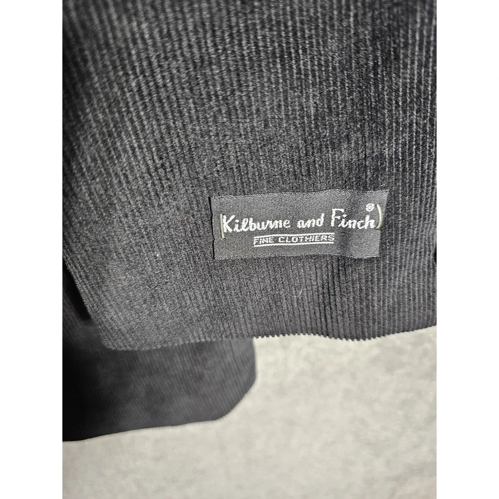 Sk Menswear Kilburne And Finch Corduroy Blazer Mens Size 42R Black‎ Lined New